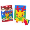 LEAN TOYS DIY Kolorowy Mozaikowy Zestaw do Składania Renifera Bożonarodzeniowego