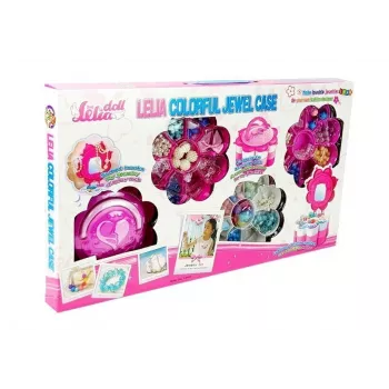 LEAN TOYS DIY Zestaw Koralików do Biżuterii Składane Pudełko z Lustrem