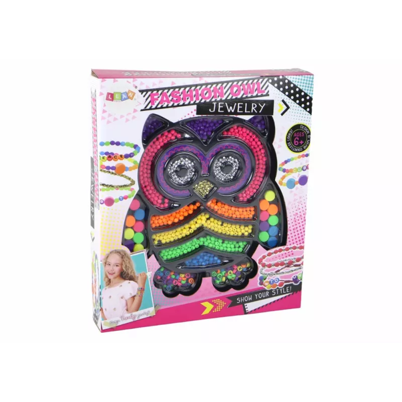 LEAN TOYS DIY Zestaw do Wyrobu Biżuterii Koraliki 3000 Sztuk Sowa