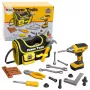 Torba na narzędzia DIY Kit LEAN TOYS do wiertarek akumulatorowych, poliester 600D, czarna z czerwonymi akcentami