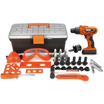 LEAN TOYS DIY Kit Tool Box Battery Drill