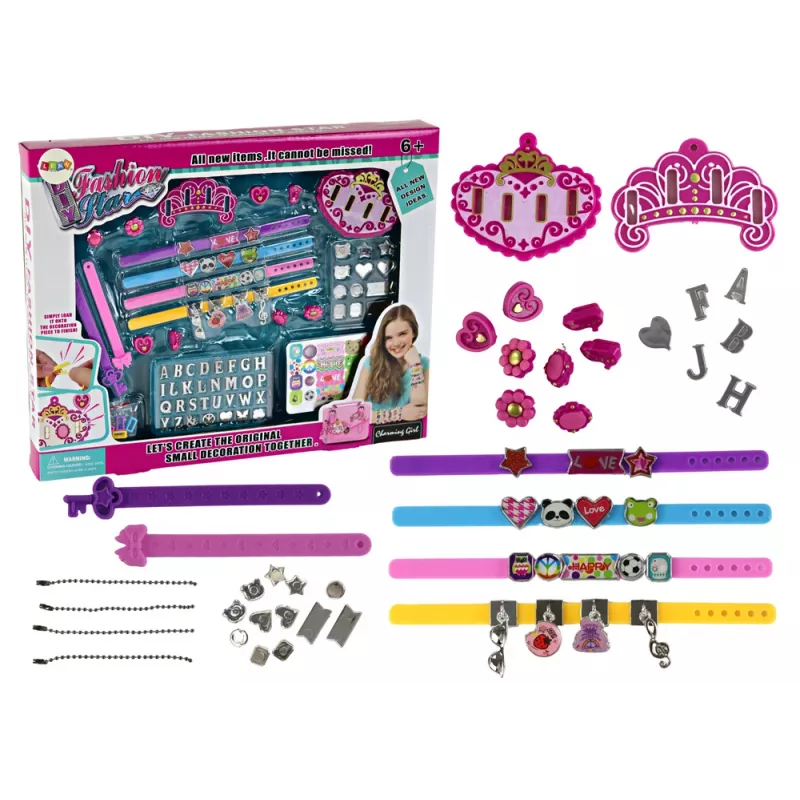 LEAN TOYS DIY Letters Pendants Bracelet Jewelry Set