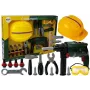 LEAN TOYS DIY Zestaw Wiertarka Akumulatorowa Okulary i Kask