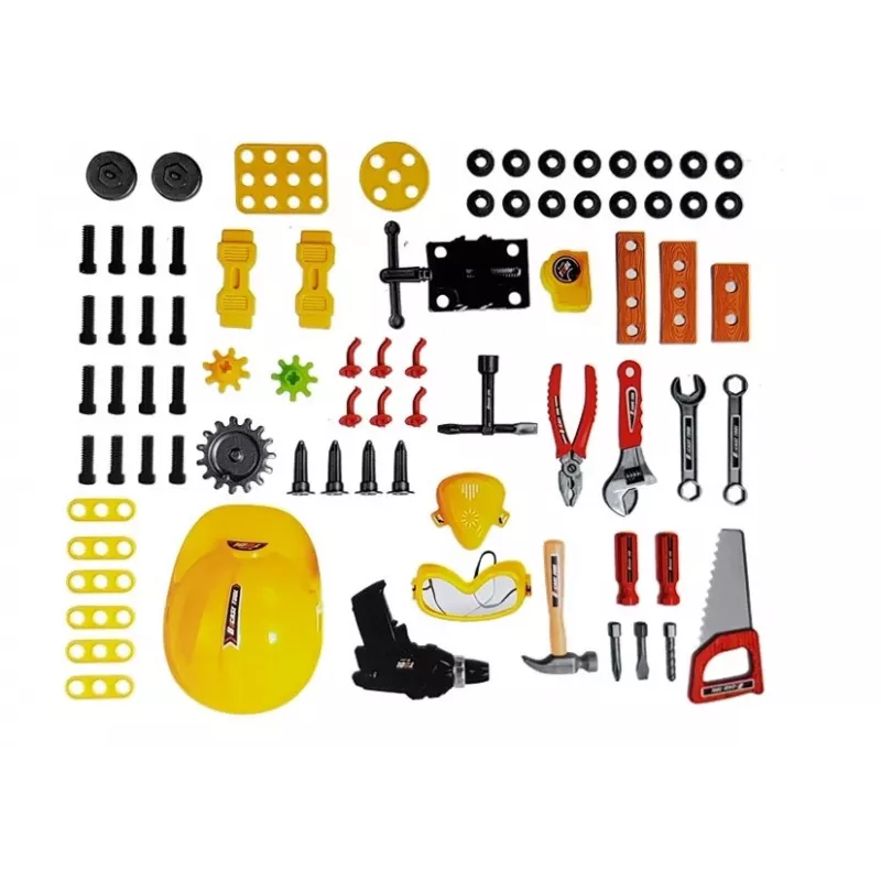 LEAN TOYS Zestaw DIY na Baterie 3w1 Walizka Warsztat 85 Elementów 56cm