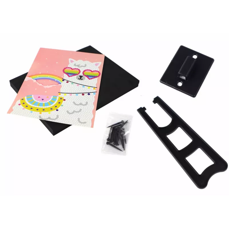 LEAN TOYS DIY Zestaw Cekinów Wysokie Obcasy Ramka Sowa Kolorowy