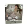 Lalka LEAN TOYS dla dzieci Emily z psem z długimi włosami