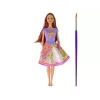 LEAN TOYS Lalka z długimi włosami i sukienką do malowania