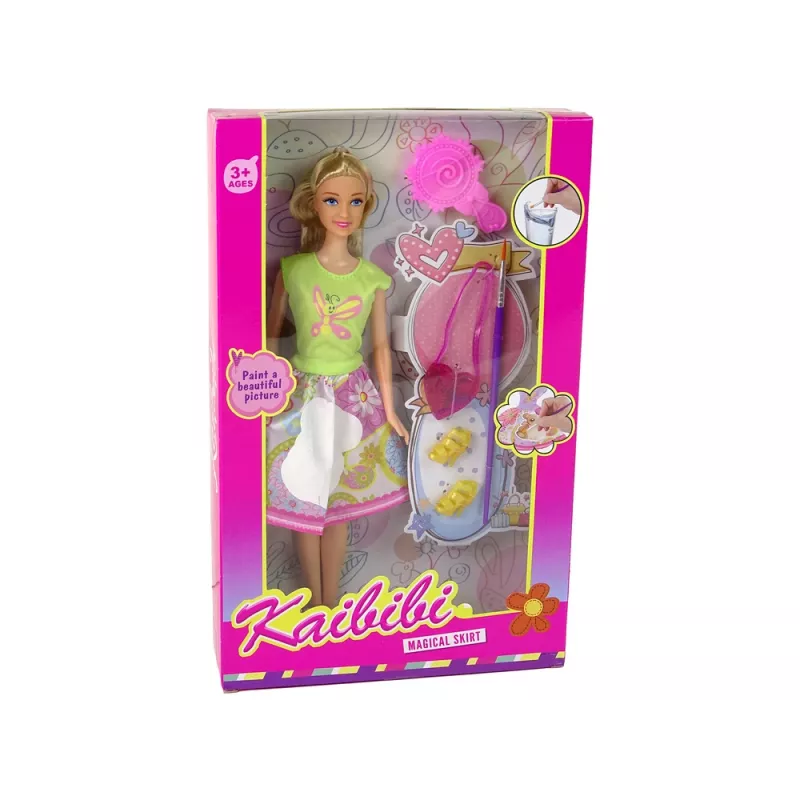 LEAN TOYS Lalka z długimi włosami do malowania i ubierania