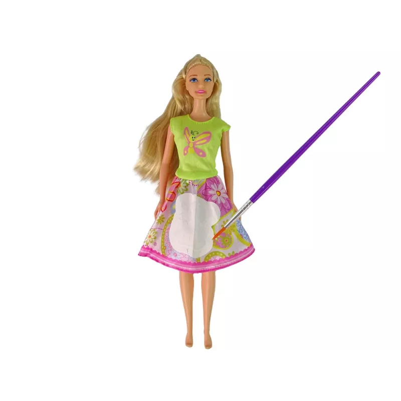 LEAN TOYS Lalka z długimi włosami do malowania i ubierania