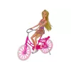 LEAN TOYS Lalka na Rowerku Różowa