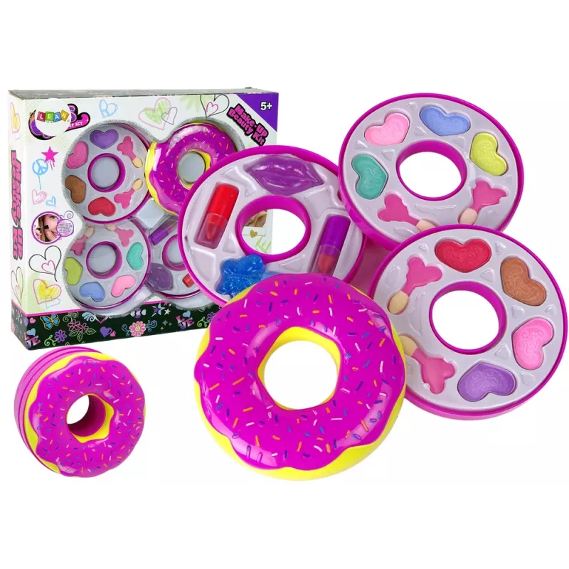 LEAN TOYS Donut Eye Shadow Lipstick Palette For Kids