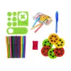 LEAN TOYS Dwustronna tablica z pisakami kredowymi, stojakiem i projektorem obrazków, czerwona