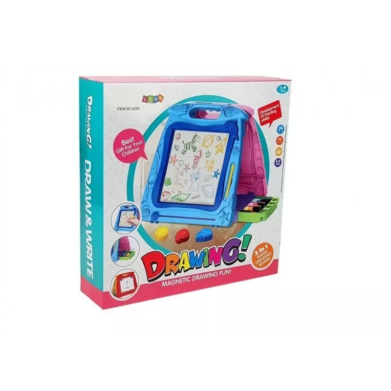 LEAN TOYS Dwustronna Tablica do Rysowania z Markerami i Magnesami