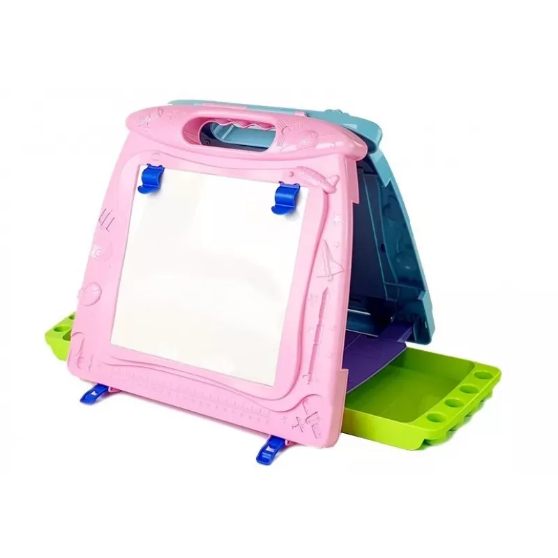 LEAN TOYS Dwustronna Tablica do Rysowania z Markerami i Magnesami
