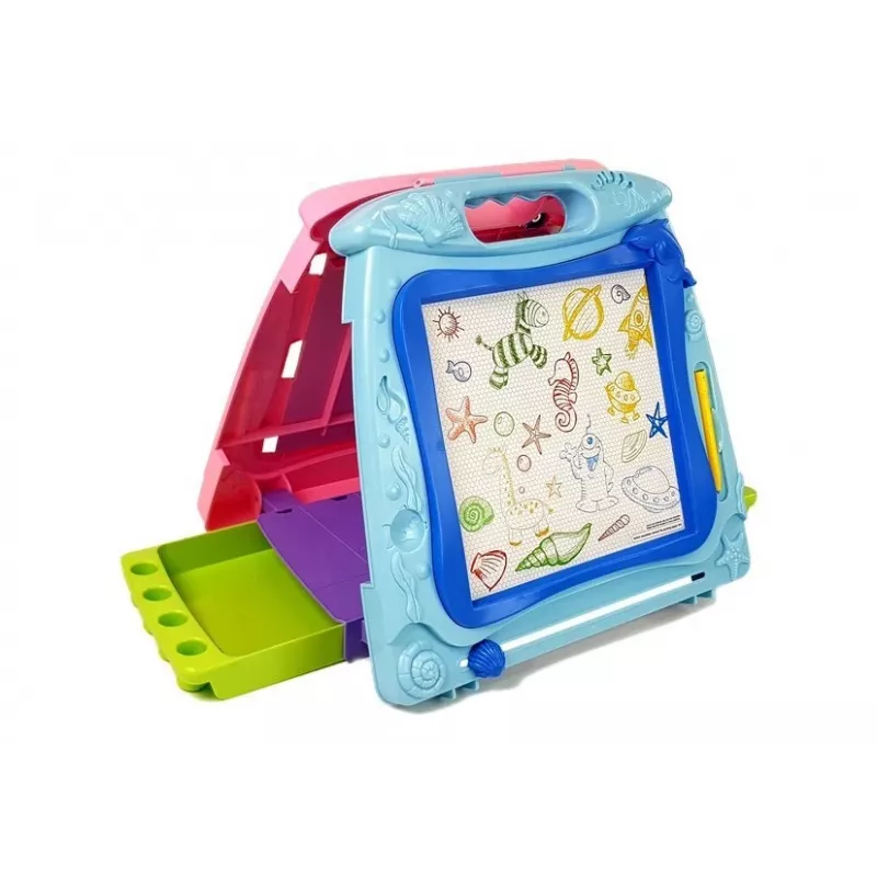 LEAN TOYS Dwustronna Tablica do Rysowania z Markerami i Magnesami