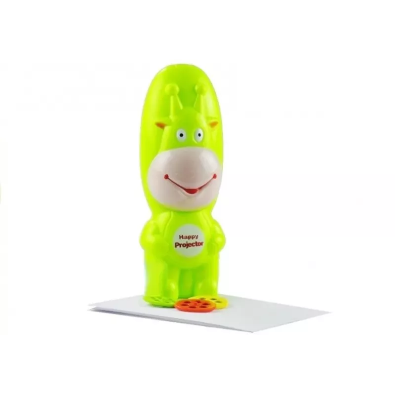 LEAN TOYS Rzutnik do rysowania Krowa 3 krążki Markery Zielony 3w1