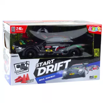 LEAN TOYS Samochód RC Drift Black Carbon 30km/h 1:16