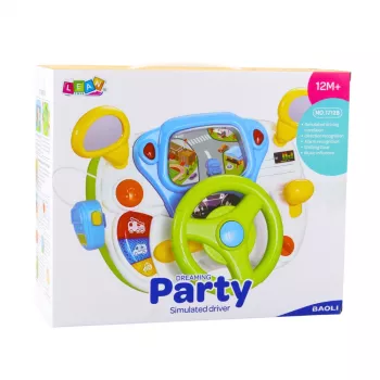 LEAN TOYS Kierownica Edukacyjna Symulator Jazdy z Interaktywnymi Dźwiękami i Światłami