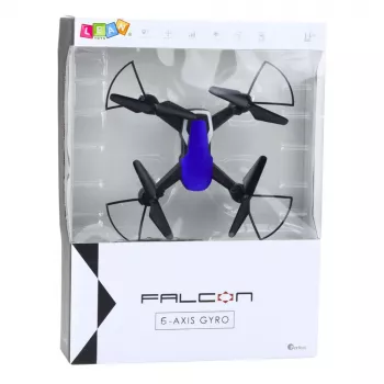 LEAN TOYS Dron Sześcioosiowy żyroskop Światła LED Obrót 360° Niebieski