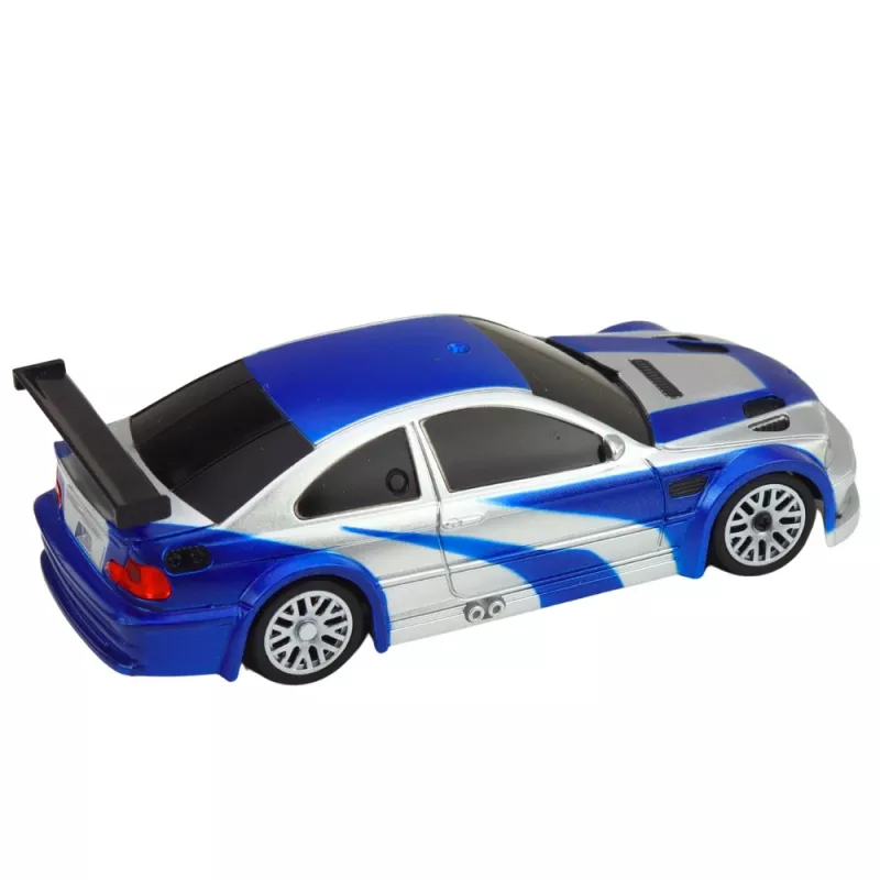 LEAN TOYS E46 Zdalnie Sterowany Samochód Driftowy Sportowy RC z Pachołkami 15 km/h 1:43