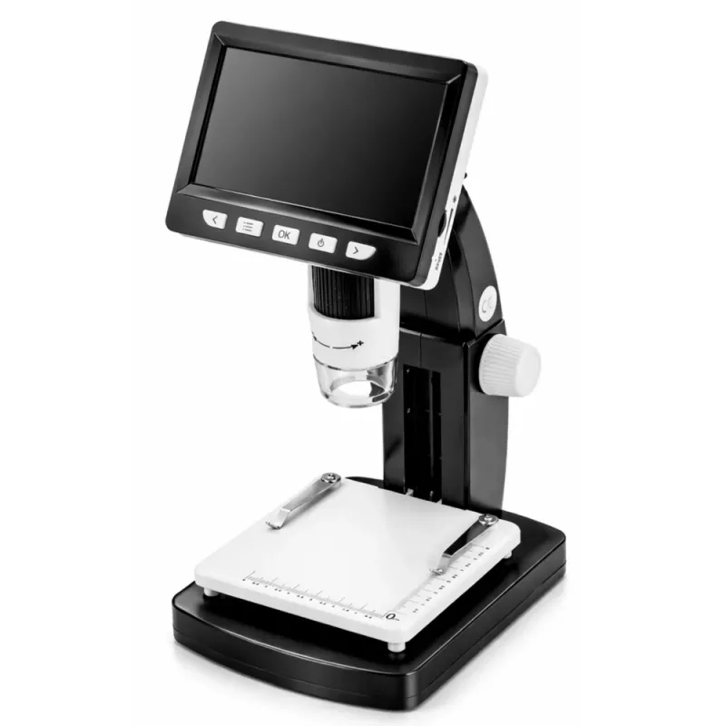 LEAN TOYS Mikroskop Cyfrowy Edukacyjny 4.3 Cala Ekran LCD USB LED 1000x Powiększenie