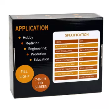 LEAN TOYS Edukacyjny Mikroskop Cyfrowy Zdalnie Sterowany Przewodowy 1200X LCD 7 CALI HD Kamera