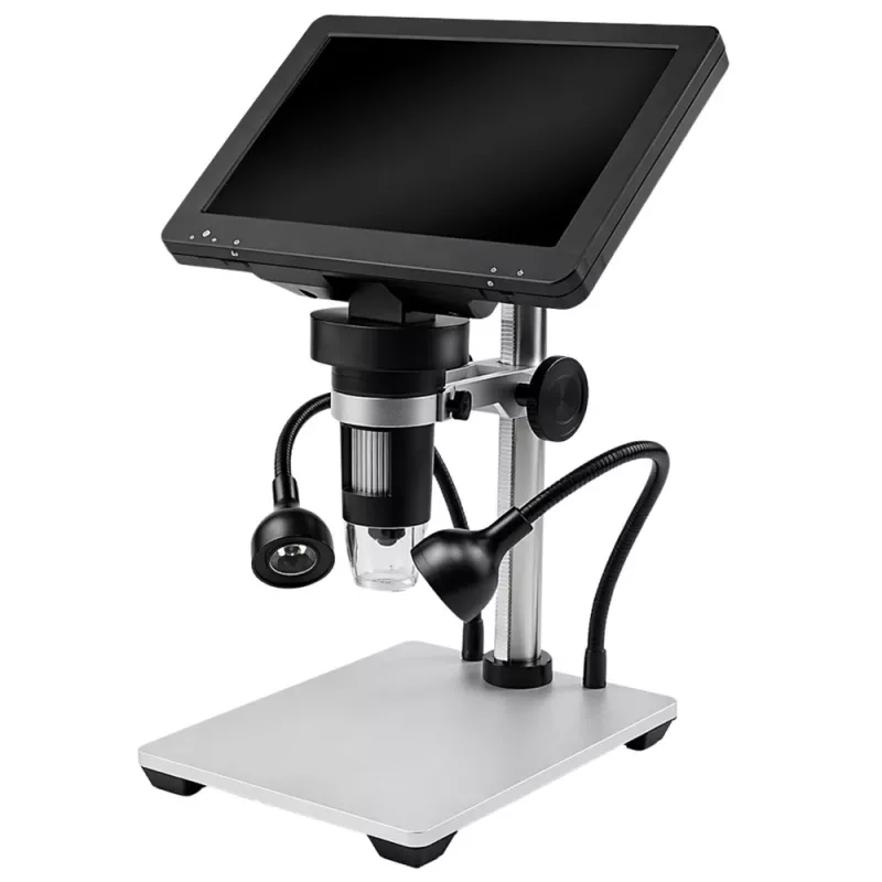 LEAN TOYS Edukacyjny Mikroskop Cyfrowy Zdalnie Sterowany Przewodowy 1200X LCD 7 CALI HD Kamera