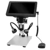 LEAN TOYS Edukacyjny Mikroskop Cyfrowy Zdalnie Sterowany Przewodowy 1200X LCD 7 CALI HD Kamera