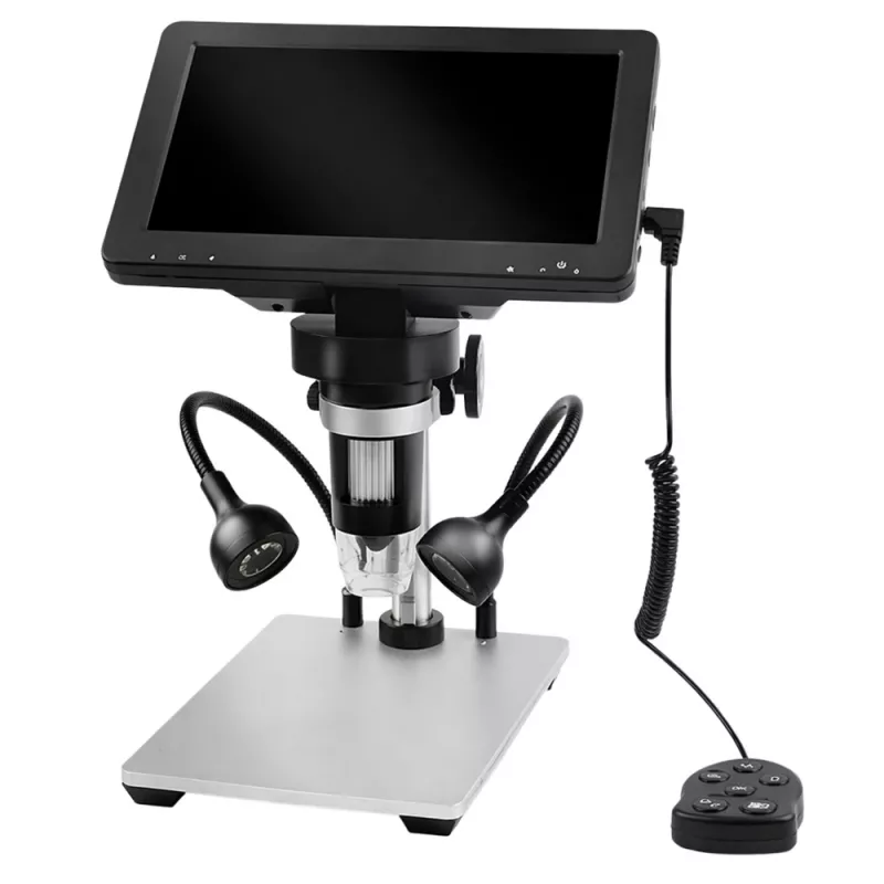 LEAN TOYS Edukacyjny Mikroskop Cyfrowy Zdalnie Sterowany Przewodowy 1200X LCD 7 CALI HD Kamera