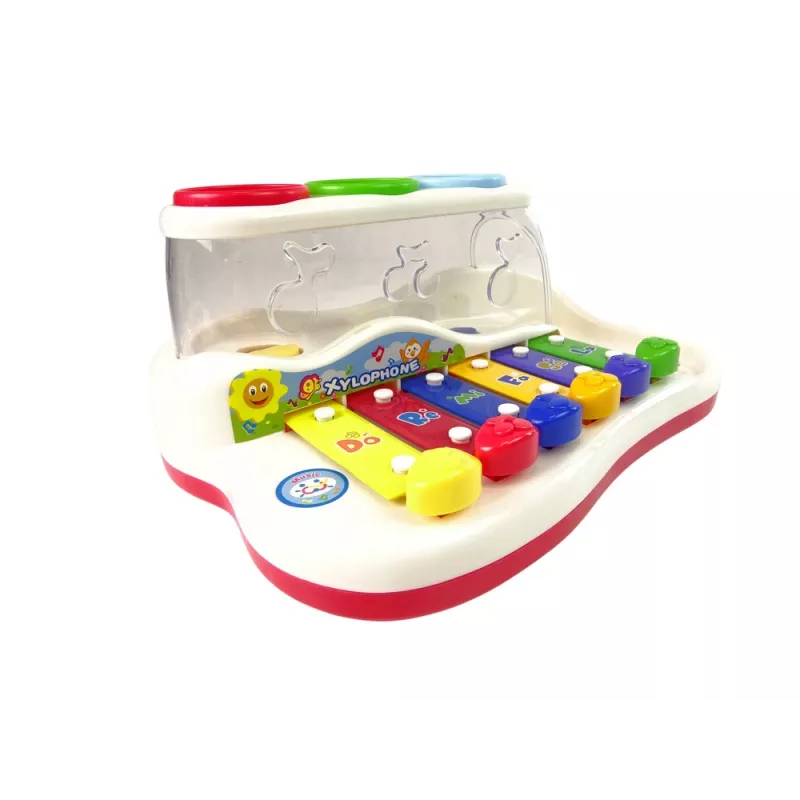 LEAN TOYS Edukacyjny Cymbałek dla Malucha Młotek Kolorowe Kulki