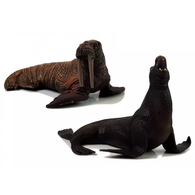 LEAN TOYS Figurki Edukacyjne Zwierzęta Morskie 8 Sztuk Rekiny Foka Delfin Mors Niedźwiedź Żółw