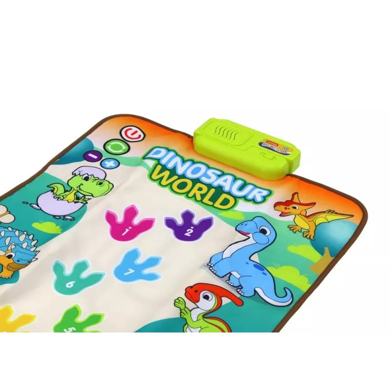 LEAN TOYS Edukacyjna Mata Interaktywna Dinozaury Światła Dźwięki