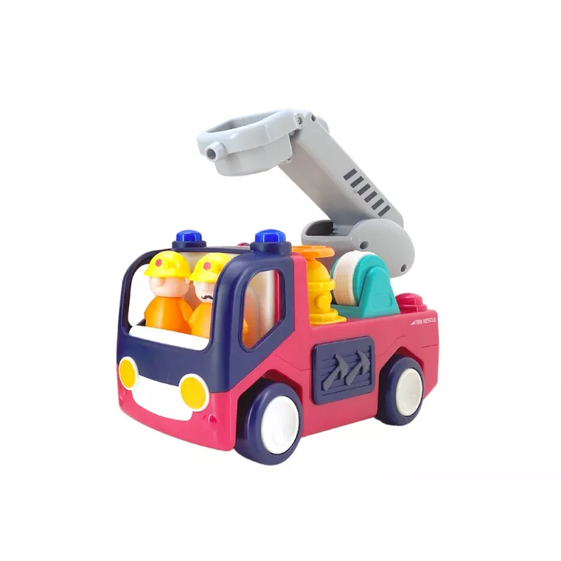 LEAN TOYS Edukacyjna Interaktywna Straż Pożarna dla Maluchów Dźwięk Światło