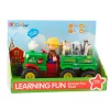 LEAN TOYS Edukacyjny interaktywny traktor dla maluchów ze zwierzątkami, światłem i dźwiękiem