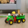 LEAN TOYS Edukacyjny interaktywny traktor dla maluchów ze zwierzątkami, światłem i dźwiękiem
