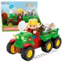 LEAN TOYS Edukacyjny interaktywny traktor dla maluchów ze zwierzątkami, światłem i dźwiękiem