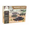 LEAN TOYS Edukacyjny Magnetyczny Zestaw Puzzle - Motyw Wojny Lądowej