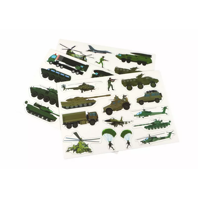 LEAN TOYS Edukacyjny Magnetyczny Zestaw Puzzle - Motyw Wojny Lądowej
