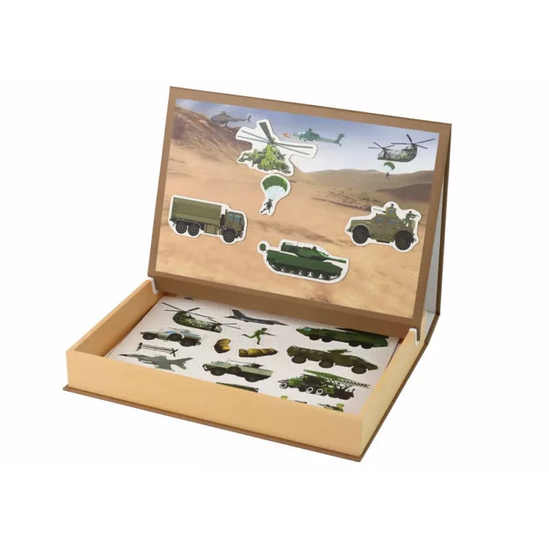 LEAN TOYS Edukacyjny Magnetyczny Zestaw Puzzle - Motyw Wojny Lądowej