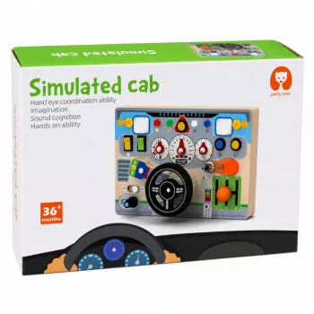 LEAN TOYS Edukacyjna Tablica Manipulacyjna Symulator Kierownicy Światła Dźwięki