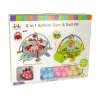 Mata edukacyjna LEAN TOYS z kojcem i piłkami dla niemowląt