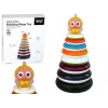 LEAN TOYS Piramida Edukacyjna z Kółkami i Kaczką na Kółkach