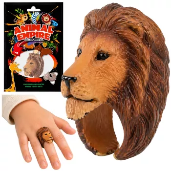 LEAN TOYS Educational Ring for Hand Animals Lion