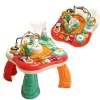 Stolik edukacyjny interaktywny panel muzyczny pianino 2 w 1 LEAN TOYS czerwony