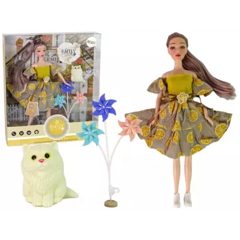 LEAN TOYS Emily Doll with Windmill Cat For Kids