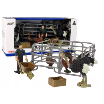 LEAN TOYS Farm Animal Figurine Set Farmer Birds