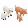 LEAN TOYS Zestaw Farm z Traktorem, Pojazdami Rolniczymi, Zwierzętami i Akcesoriami – 28-elementowy zestaw do zabawy
