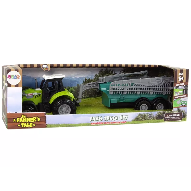 LEAN TOYS Ciągnik rolniczy z opryskiwaczem Farm Sound Zielony