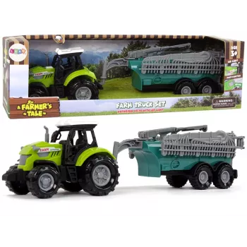 LEAN TOYS Ciągnik rolniczy z opryskiwaczem Farm Sound Zielony