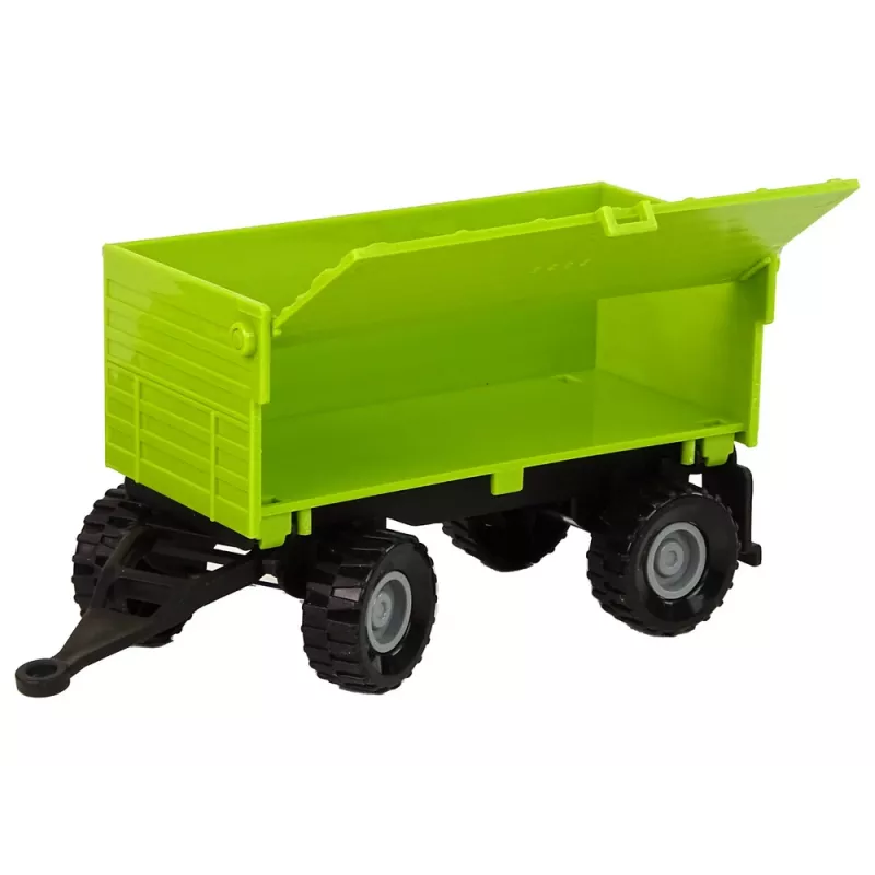 LEAN TOYS Ciągnik rolniczy z przyczepą światła dźwięki Zielony
